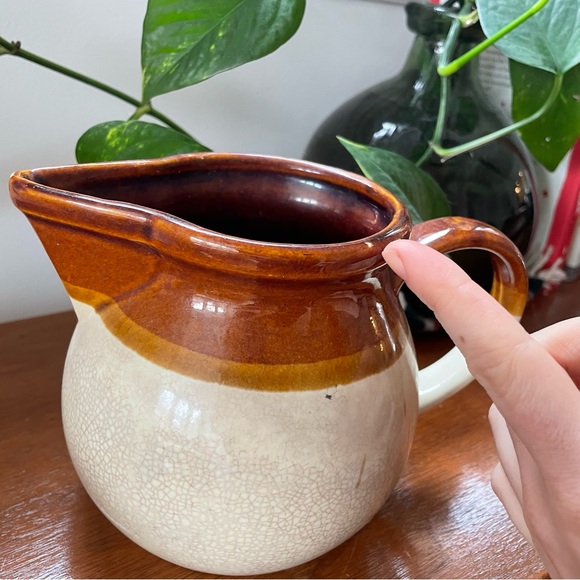 Vintage Handmade Ceramic Pitcher - Picture 4 of 7